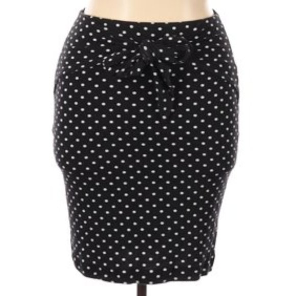 Anthropologie Polka Pencil Skirt By Bailey 44 - Picture 3 of 5